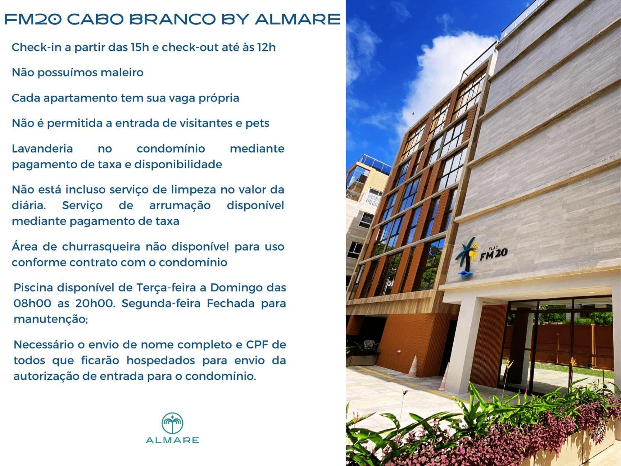 Flat Fm20 Cabo Branco Piscina Privativa - By Almare Apartment